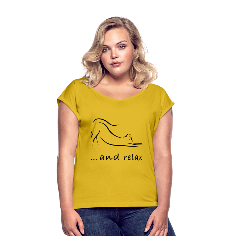 RELAXED ROLL TEE - mustard yellow