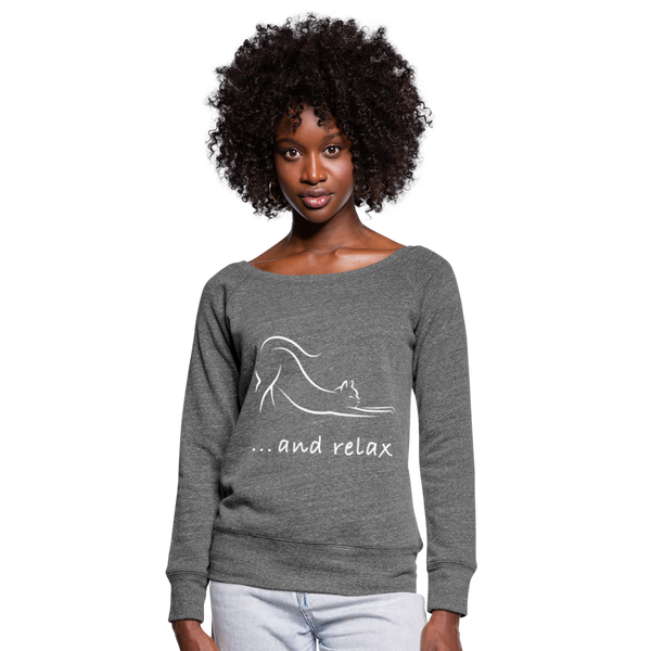 OFF THE SHOULDER SWEATSHIRT - dark heather grey