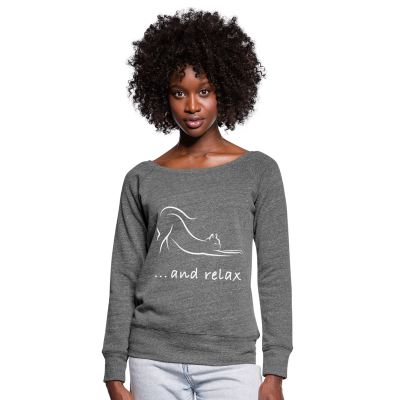 OFF THE SHOULDER SWEATSHIRT - dark heather grey