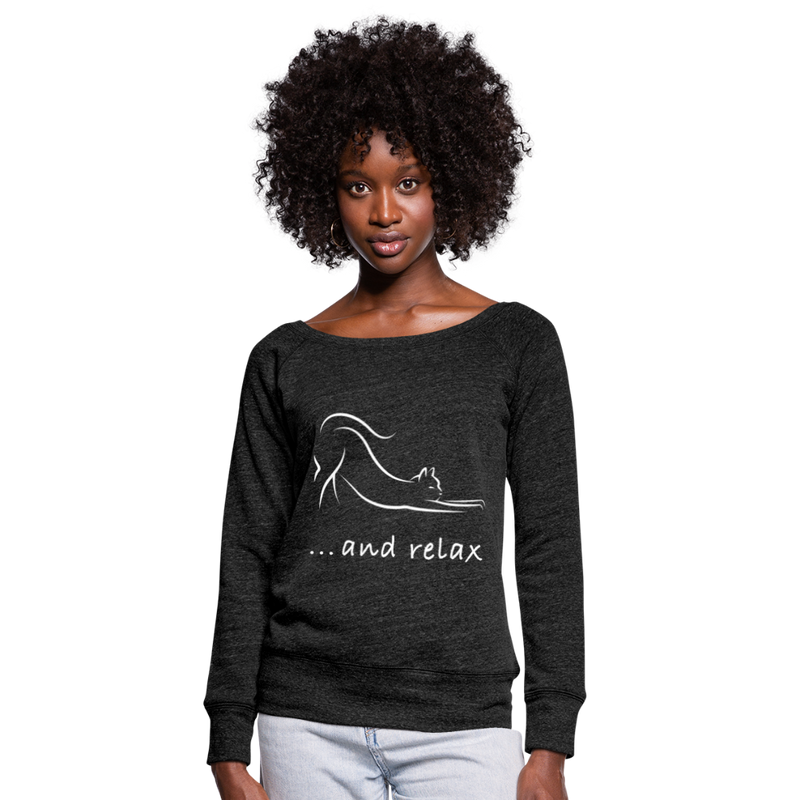 OFF THE SHOULDER SWEATSHIRT - heather black