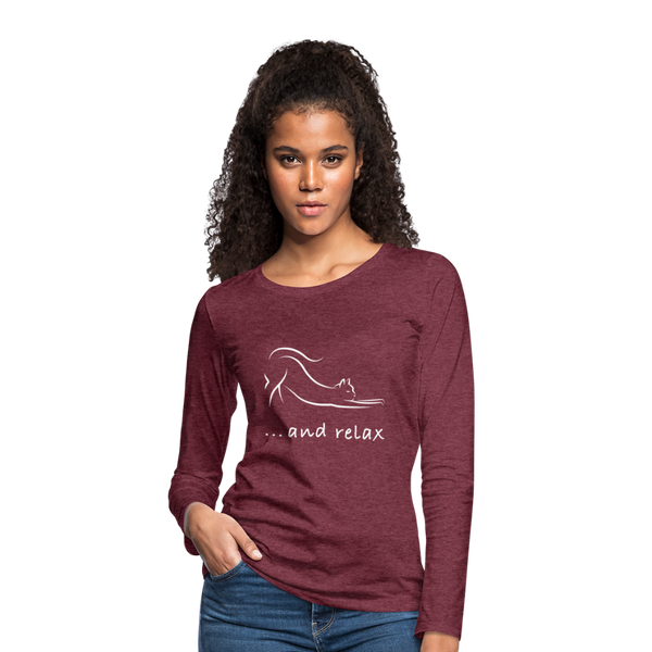 LONG SLEEVE TEE - heather burgundy