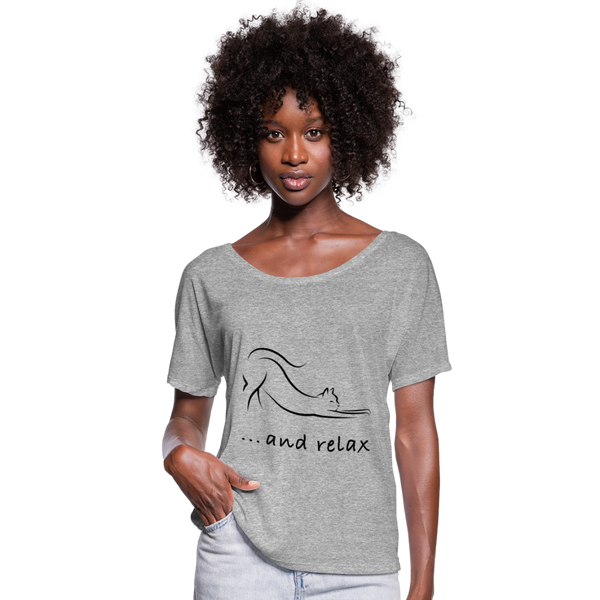 BATWING RELAXED TEE - heather grey