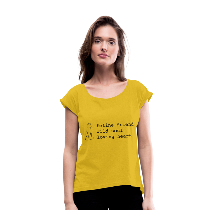 RELAXED ROLL TEE - mustard yellow