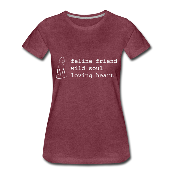 SHORT SLEEVED TEE - heather burgundy