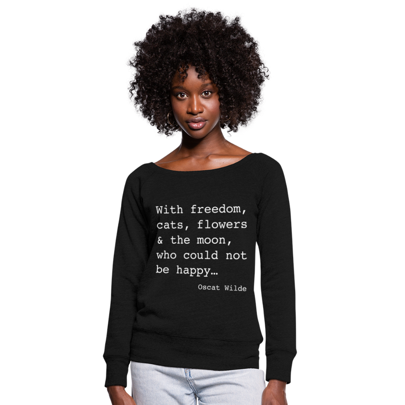 OFF THE SHOULDER SWEATSHIRT - black