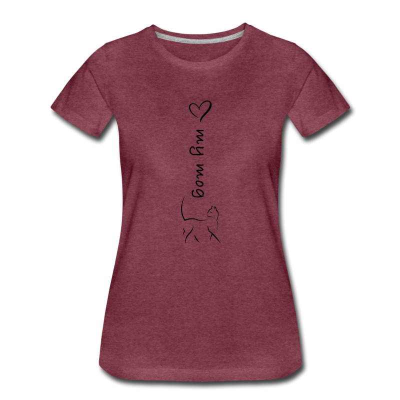 SHORT SLEEVED TEE - heather burgundy