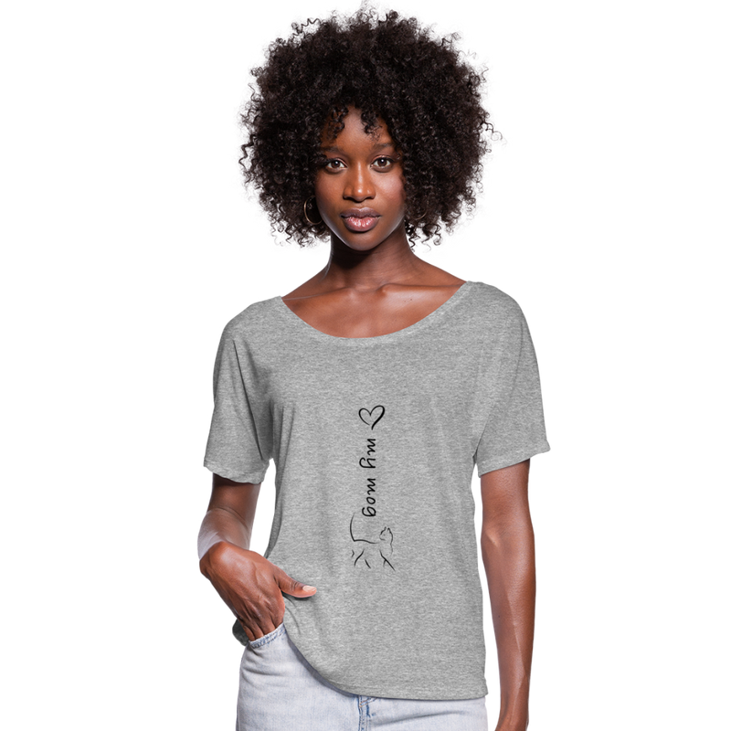 BATWING RELAXED TEE - heather grey