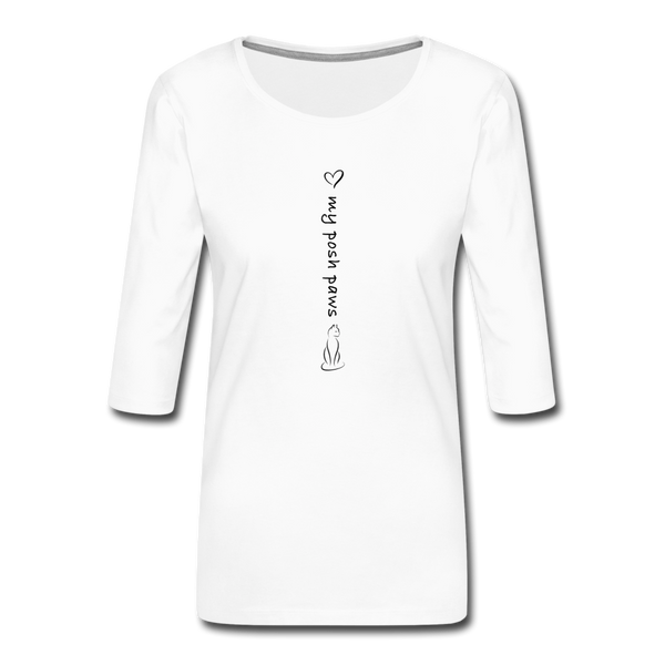 THREE-QUARTER SLEEVE TEE - white