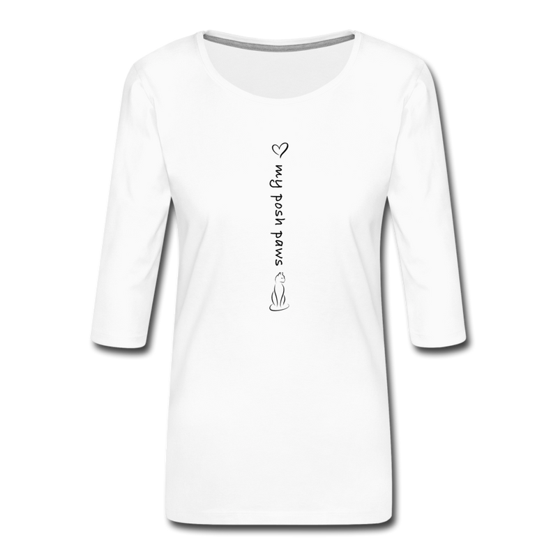 THREE-QUARTER SLEEVE TEE - white