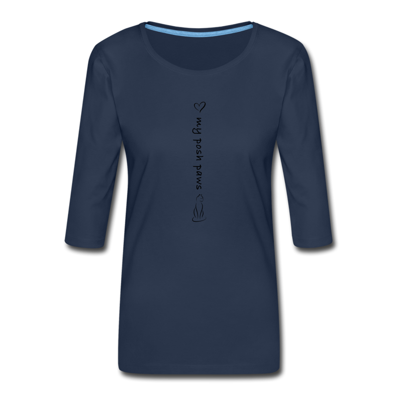 THREE-QUARTER SLEEVE TEE - navy