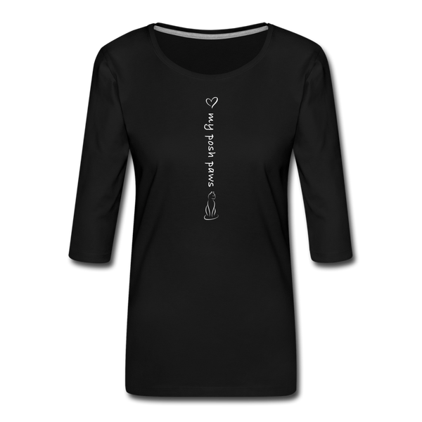 THREE-QUARTER SLEEVE TEE - black