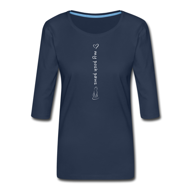 THREE-QUARTER SLEEVE TEE - navy