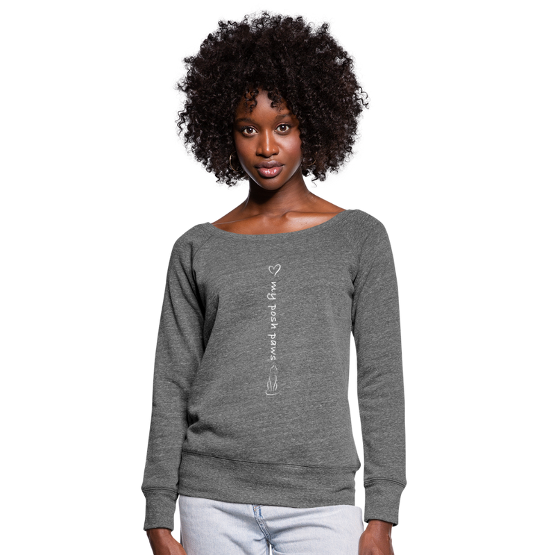 OFF THE SHOULDER SWEATSHIRT - dark heather grey