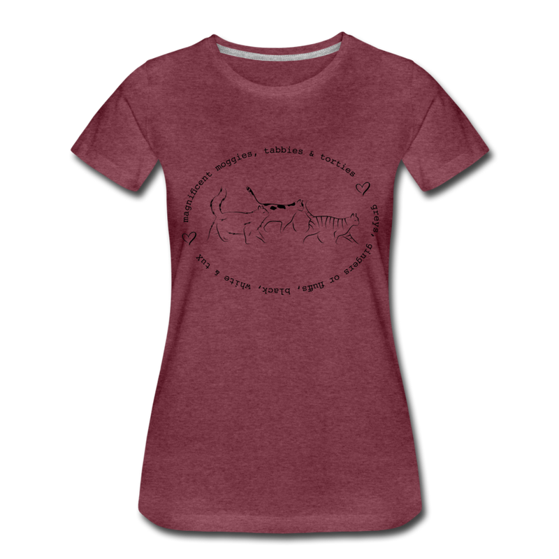 SHORT SLEEVED TEE - heather burgundy