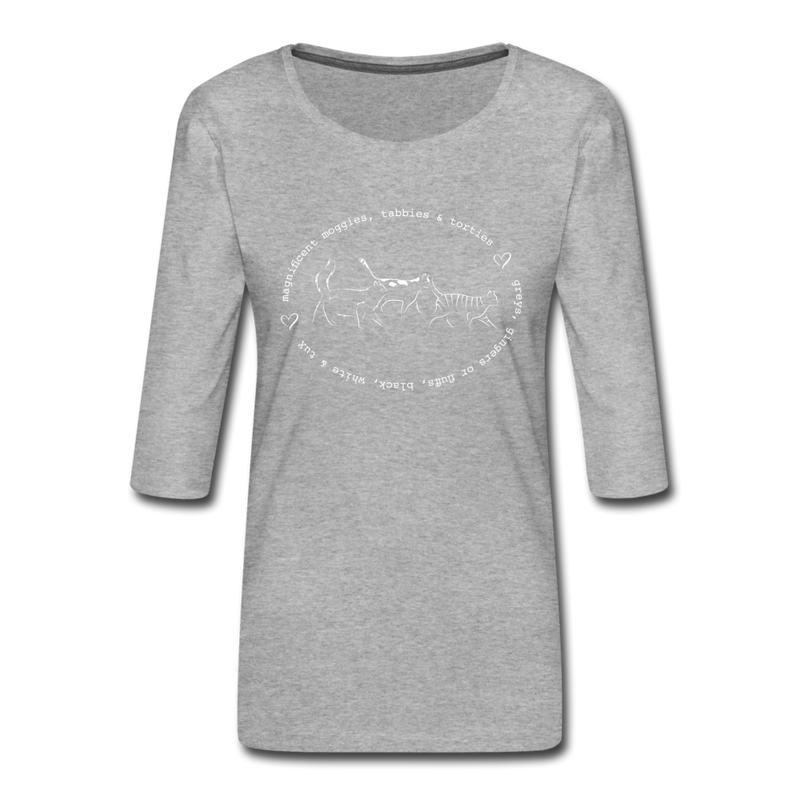 THREE-QUARTER SLEEVE TEE - heather grey