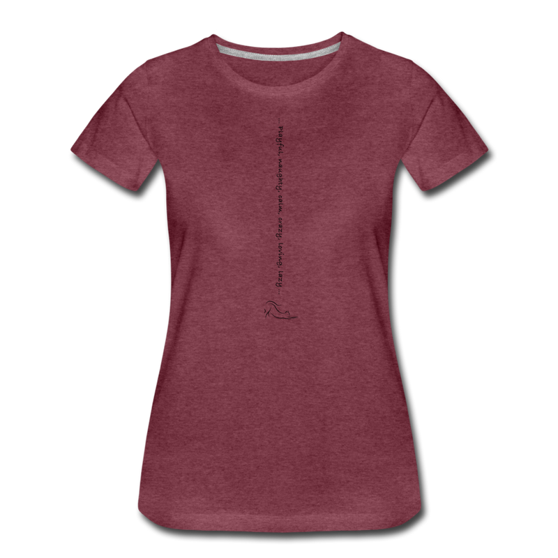 SHORT SLEEVED TEE - heather burgundy