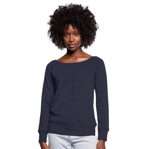 OFF THE SHOULDER SWEATSHIRT - heather navy