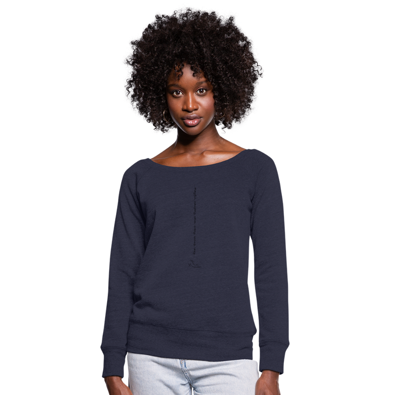 OFF THE SHOULDER SWEATSHIRT - heather navy