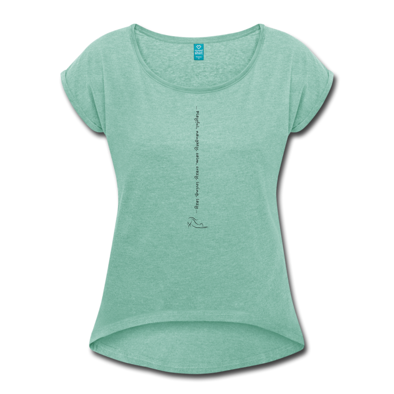 RELAXED ROLL TEE - heather mint