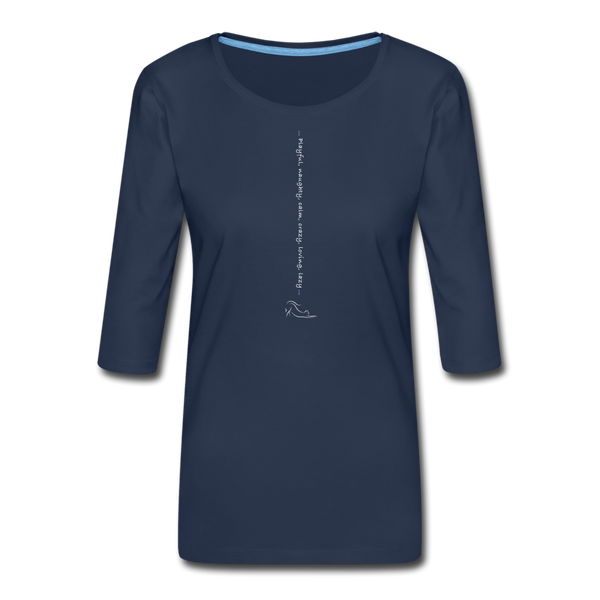 THREE-QUARTER SLEEVE TEE - navy