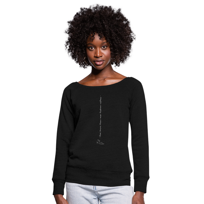 OFF THE SHOULDER SWEATSHIRT - black