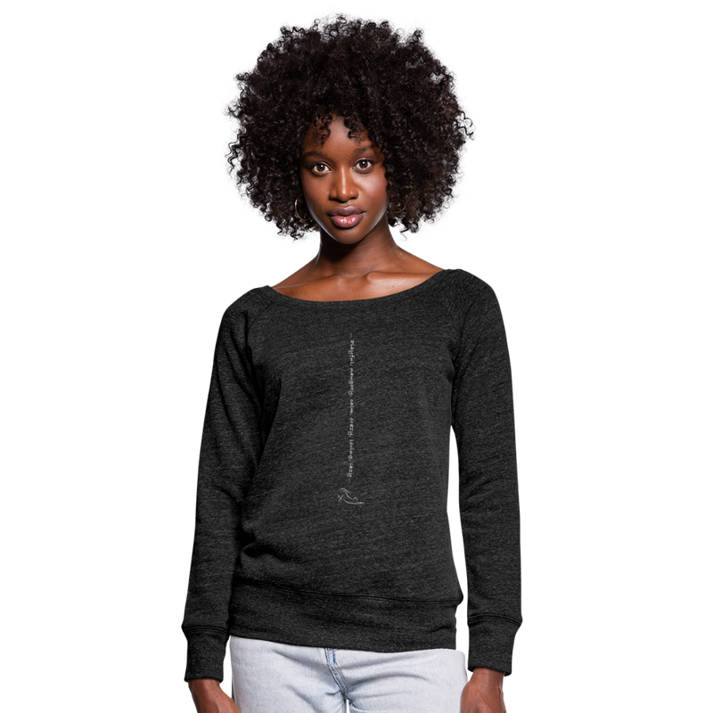 OFF THE SHOULDER SWEATSHIRT - heather black