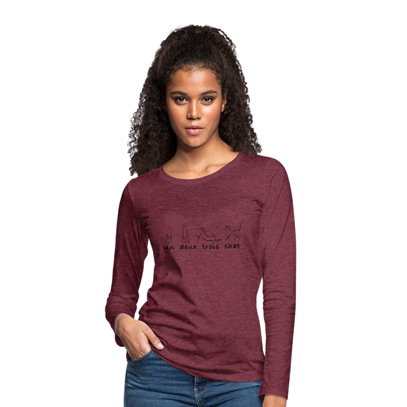 Women's Premium Longsleeve Shirt - heather burgundy