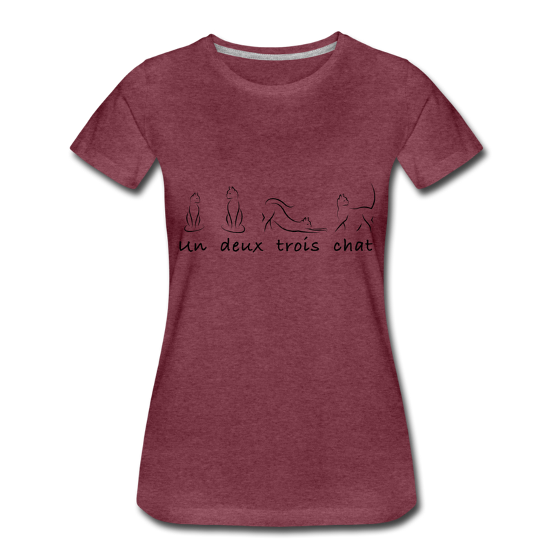 SHORT SLEEVED TEE - heather burgundy