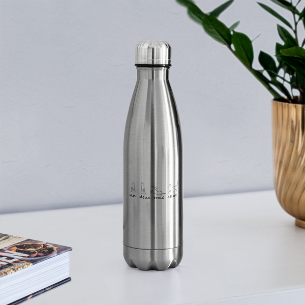 HOT OR COLD DRINKS FLASK - silver