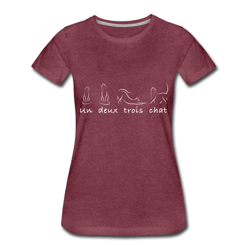 SHORT SLEEVED TEE - heather burgundy