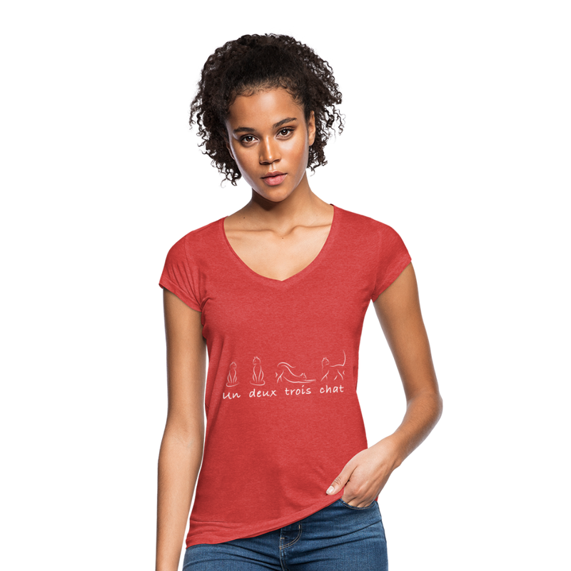 VINTAGE VEE TEE - heather red