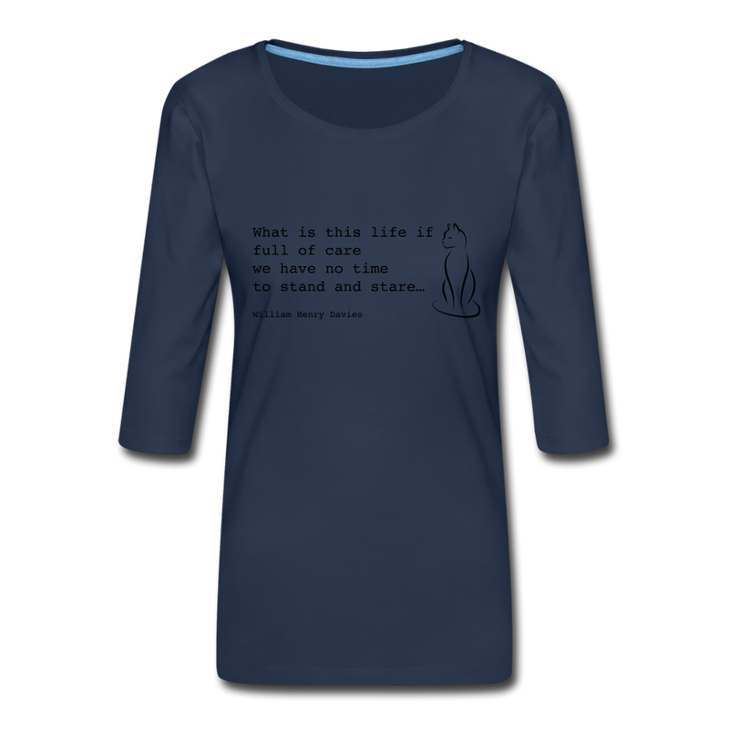 THREE-QUARTER SLEEVE TEE - navy