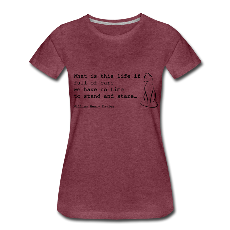 SHORT SLEEVED TEE - heather burgundy