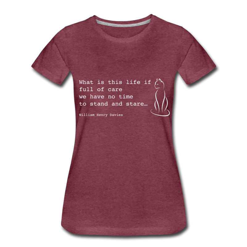 SHORT SLEEVED TEE - heather burgundy