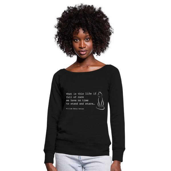 OFF THE SHOULDER SWEATSHIRT - black