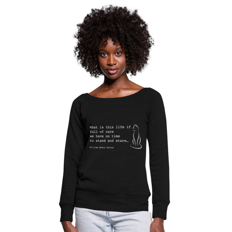 OFF THE SHOULDER SWEATSHIRT - black